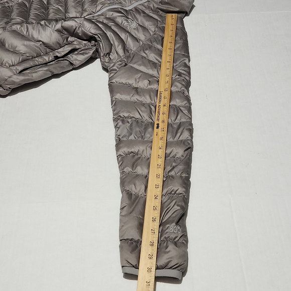 North Face Womens Thunder Jacket Med Metallic Silver 800 Fill Down Pertex A35J - Picture 9 of 15